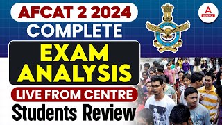 AFCAT 2 2024 Complete Exam Analysis Live From Centre Students Review [upl. by Scibert]