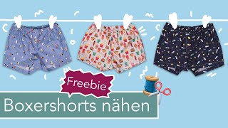 Boxershorts nähen aus Webware mit kostenlosem Schnittmuster [upl. by Cora]