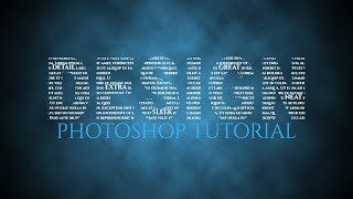 Text Typography Wallpaper Effect  Photoshop Tutorial [upl. by Zenia]