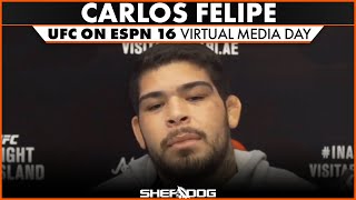 Carlos Felipe  UFC on ESPN 16 Virtual Media Day interview [upl. by Annairb77]