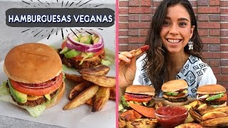 HAMBURGUESA VEGANA CON QUESO NACHO Y PAPAS [upl. by Tufts]