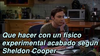 Que hacer con un físico experimental acabado segun Sheldon Cooper [upl. by Eanrahc106]