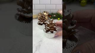 Cornflake cake pinecones 🍫 cakedbyrach cupcakes christmas pinecones cakeart shortsfeed [upl. by Aix]