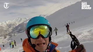 Graham Bell skis Grand Couloir run in Courchevel [upl. by Bakemeier348]