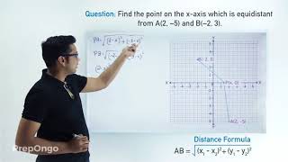 Coordinate Geometry  Distance Formula  Find point equidistant from two points  Example 1 [upl. by Notselrahc451]