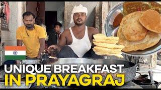 😋 UNIQUE BREAKFAST IN PRAYAGRAJ  Luchvi Sabji for Rs 20 [upl. by Nnateragram]