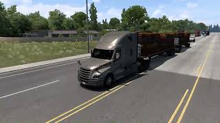 ¡Full Plataformas  Coches siniestrados 27 t  Freightliner Cascadia  American Truck Simulator [upl. by Nulubez]