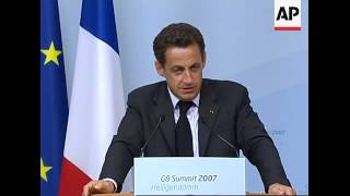 NEW French President Sarkozy gives presser photo op with Putin [upl. by Hitoshi]