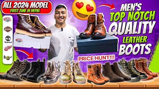 Top Quality🔝Mens amp Ladies Leather Boots Price Hunt🥰Dr MartinTimberlandWhites Boots in Nepal🔥 [upl. by Tobie211]