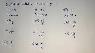 Additive inverse  Find the additive inverse of  How to find additive inverse [upl. by Cooley431]