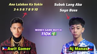 Aj Manas 🆚 Awit Gamer 3 4 5 6 7 8 9 10 Partida  10ball race to 6 Hill hill match [upl. by Porta562]