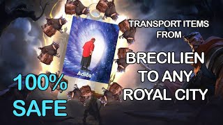 Safe and Free Transport from Brecilien to any Royal City  Money Making  Albion Online [upl. by Ylil147]