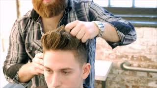 How to Layer a Mens Haircut  TheSalonGuy [upl. by Analla]