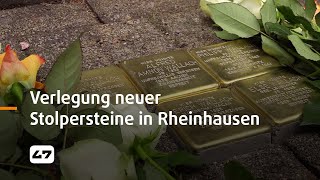 STUDIO 47 live  VERLEGUNG NEUER STOLPERSTEINE IN RHEINHAUSEN [upl. by Thier]