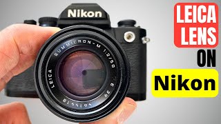 🔴 HOW  WHY  Converting my LEICA lens to NIKON mount 50mm Summicron [upl. by Zenda591]