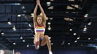 Darya Klishina Дарья Клишина 2012 1 Glasgow Aviva international meeting Jan 31st [upl. by Ajssatsan]