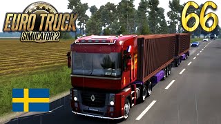 J66 Une NOUVELLE REMORQUE PorteConteneur HCT en Suède avec mon RENAULT  Euro Truck Simulator 2 [upl. by Rochette]