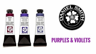 Daniel Smith Watercolors Part 3  Purples amp Violets [upl. by Igor]