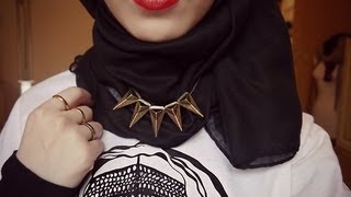 Tshirt Styling amp Hijab tutorialFold over around [upl. by Solokin464]