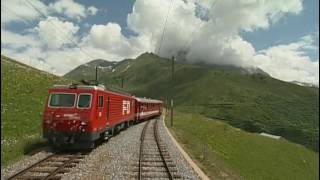 World railways Switzerland Glacier Express3 Andermatt  Disentis [upl. by Nageek]