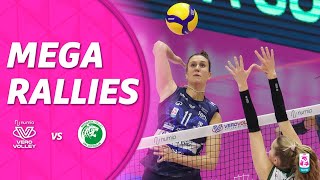 MEGA RALLIES of the match Milano  Vallefoglia  Lega Volley Femminile 202425 [upl. by Ynnam]