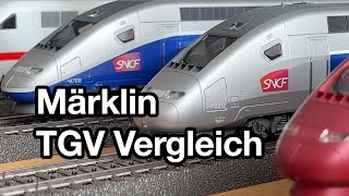 TGV Vergleich Märklin TGV EuroDuplex 37793 und Märklin TGV POS [upl. by Dolhenty]