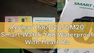 Review Y68D20GM20 Smart Watch Y68 Waterproof With Heart Rate Tracker For iOSAndroid [upl. by Myrah]