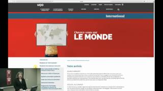 Rencontre dinformation sur le Web pour les nouveaux étudiants internationaux Hiver 2017 [upl. by Newlin876]