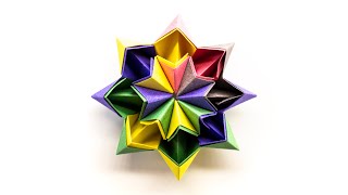 Easy origami fireworks  Paper toy antistress transformer [upl. by Magnus]