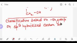 Alcohols Phenols and Ethers Classification [upl. by Eile492]