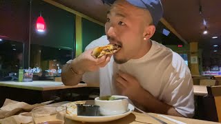 34 Quesadilla Burger and Wonton Tacos Applebee’s Mukbang 먹방 [upl. by Nnav446]