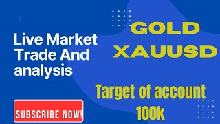 Live Trade And Analysis Of Gold XAUUSD Account Traget 100k XAUUSD Analysis liveTrade [upl. by Eachelle]