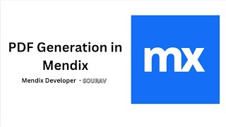 Generate PDF in Mendix l Document Generation l PDF Export l Document Generation Module [upl. by Kinata]