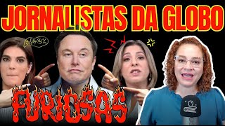 Jornalistas da Globo FURIOSAS com o Elon Musk [upl. by Acirederf]