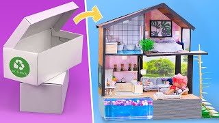 DIY Miniatuur Poppenhuis in een Schoenendoos [upl. by Nered]