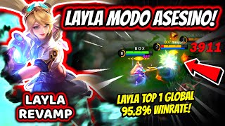 ¡LAYLA REVAMP ARRASA CON TODOS LAYLA TOP 1 GLOBAL 958 WINRATE  MOBILE LEGENDS [upl. by Doersten985]