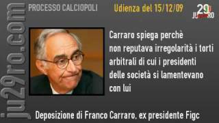 Calciopoli deposizione Franco Carraro [upl. by Faith536]