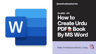 📖 How to Create an Urdu PDF Book Using MS Word 🖼️  Urdu Book Design Course From MS Word to PDF 📚 [upl. by Isahella986]