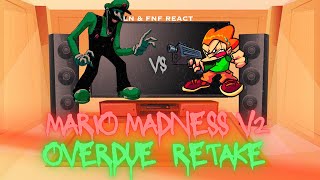 LN amp FNF React  Friday Night Funkin  Mario Madness V2  Overdue Retake  FNF Mod [upl. by Warfield]