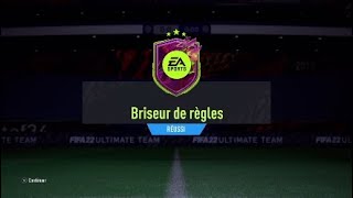 FIFA 22 SBC  DCE  BRISEUR DE RÈGLES  SOLUTION LA MOINS CHER  PACK [upl. by Odlanyar]