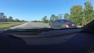 10 Speed Camaro 2SS VS 2016 BMW 550i quick highway run [upl. by Ennovi]