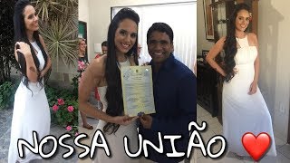 Casamento no Civil  Penteado maquiagem e vestido [upl. by Lenwood]