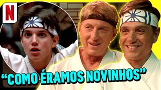 Ralph Macchio e William Zabka reagem a Karatê Kid  Cobra Kai  Netflix Brasil [upl. by Lance]