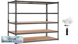 VEVOR Storage Shelving Unit 5Tier Adjustable 2000 lbs Capacity Heavy Duty Garage Review [upl. by Ralfston]