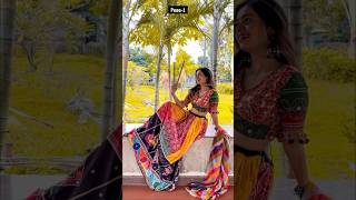 Dandiya Pose Ideas  howtopose navaratrioutfit poses ashortaday  Santoshi Megharaj [upl. by Cimbura]