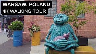 City walks series  Warsaw Poland 4K walking tour [upl. by Adliwa353]