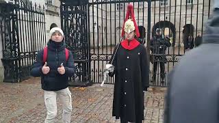 Boy touches The kings guard His Father tells him no horseguardsparade [upl. by Linnell]