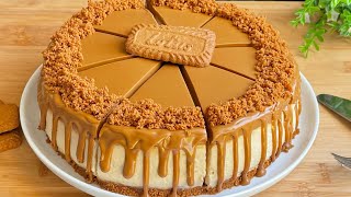 Easy no bake biscoff cheesecake  تشيزكيك اللوتس الشهير [upl. by Isolde129]