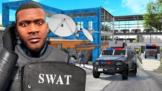 GTA 5  Franklins House is the NEW Swat Team HQ [upl. by Aynotal]