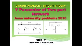 Y parameters of two port network  Y parameters of two port network problems [upl. by Sontich917]